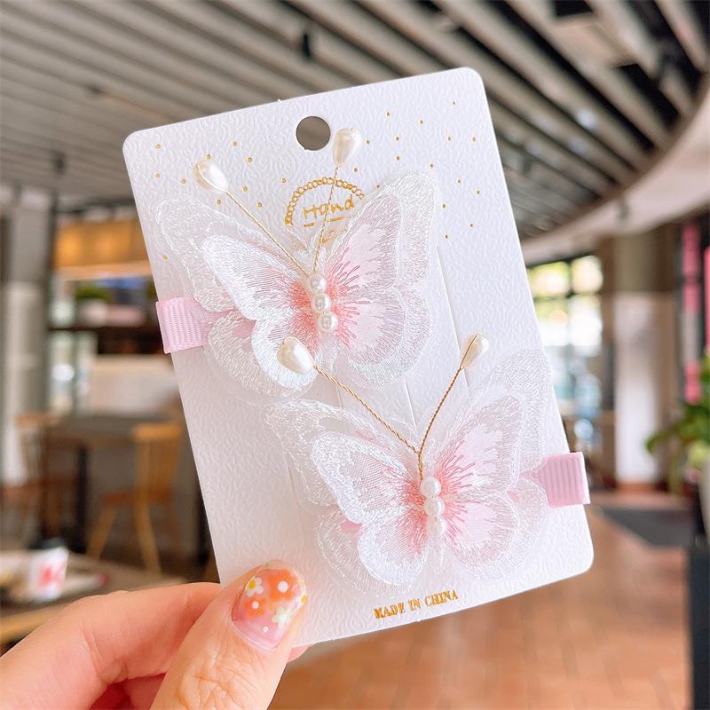 Horquilla de los niños Super lindo mariposa horquilla tocado pequeña princesa niña bebé pelo roto clip lateral accesorios para el cabello