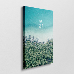 Modern living room decorative painting wholesale landscape sea blue frameless painting Nordic style hotel apartment inn frameless painting