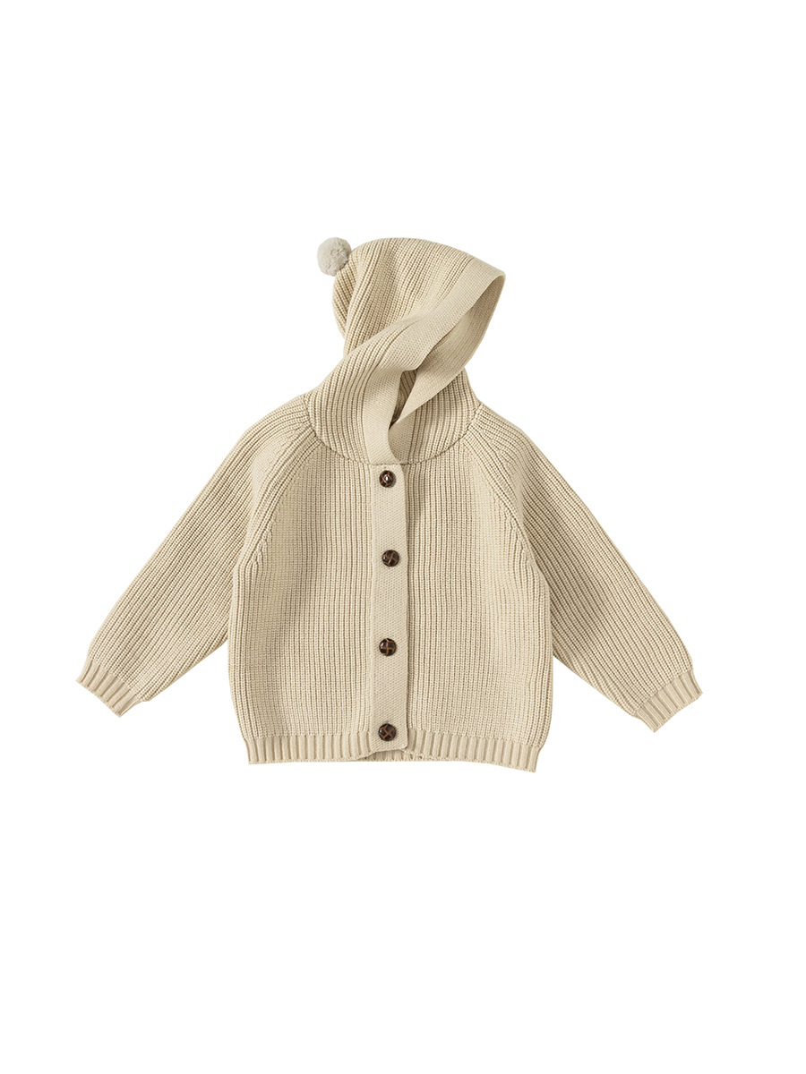 Youbao ropa para niños suéter para niños primavera y otoño niños y niñas cárdigan de punto con capucha de color sólido chaqueta para niños QY82005