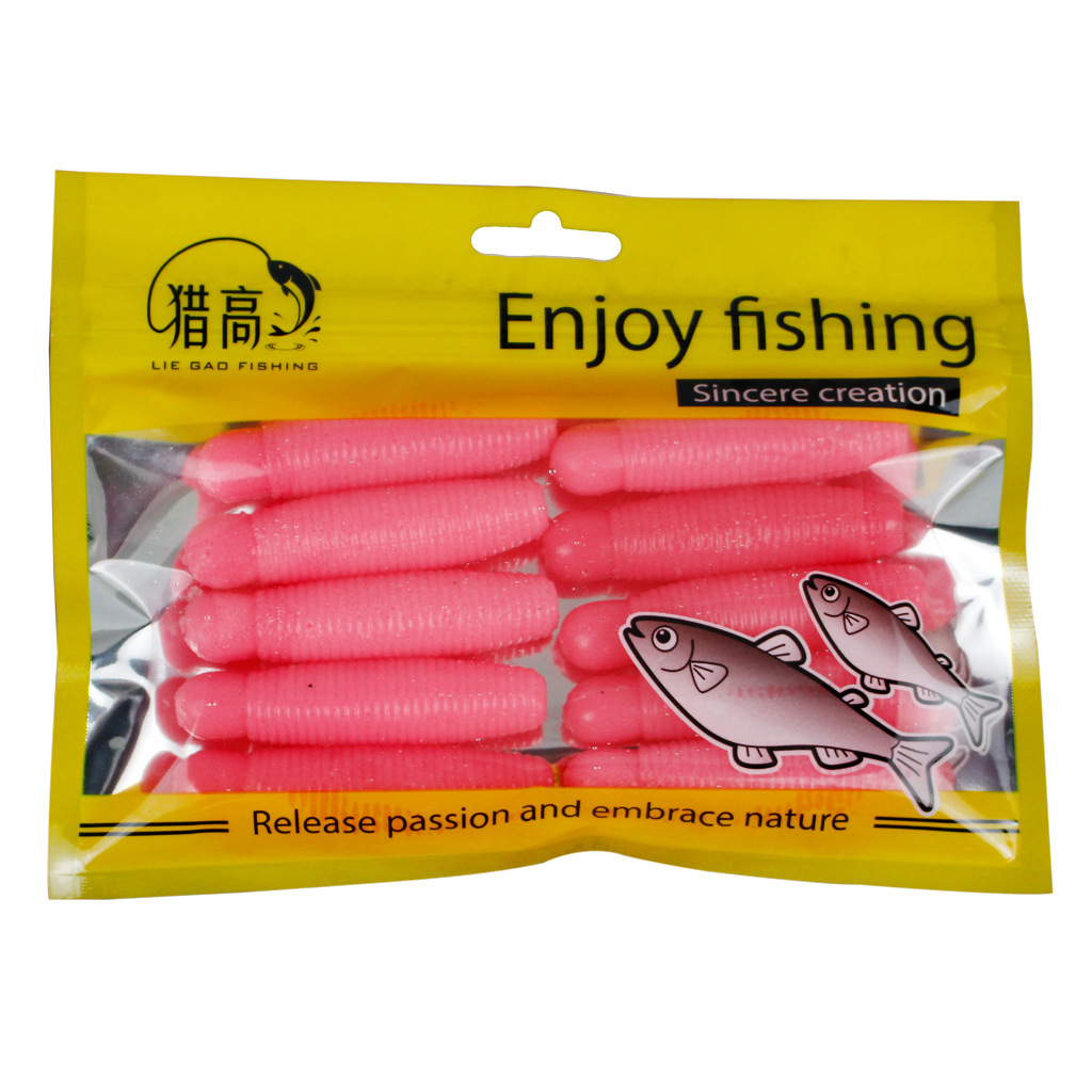 6 PCS Worms Fishing Lures Soft Plastic Worms Baits Fresh Water Bass Swimbait Tackle Gear