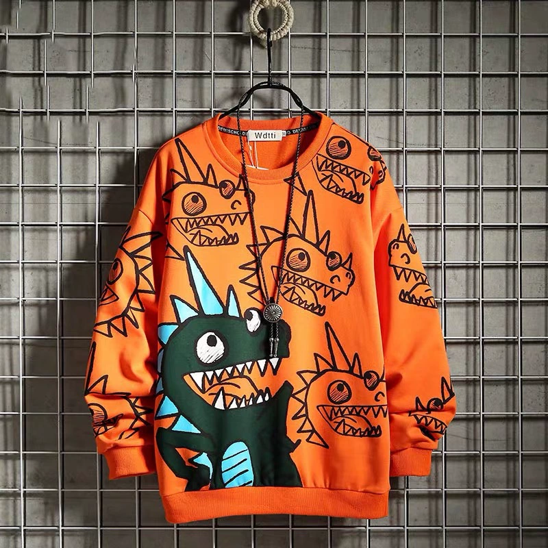 Тонкий свитер мужской 2023 весна и осень новая водолазка с круглым вырезом Базовая рубашка модная свободная Студенческая одежда для волос в гонконгском стиле