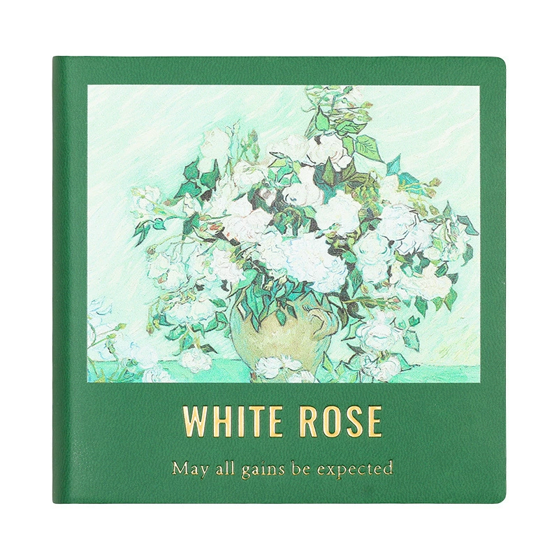 Square small portable book with pictures