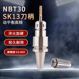 仕柯达数控刀柄NBT30-SK13 CNC加工中心高精度夹头 防尘螺帽6-8