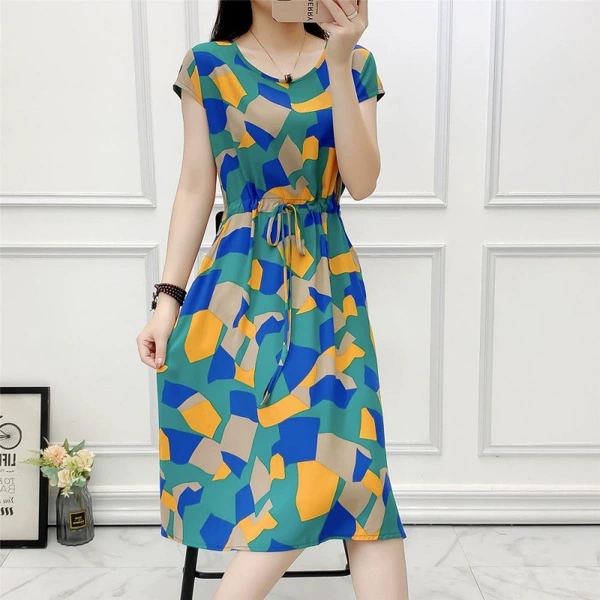 Geometric blue and green have pockets