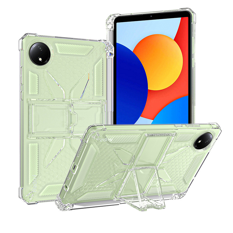 Suitable for Redmi Se 8.7 Protective Case, Xiaomi Pad 8.8 with Stand, Pen Slot, Heat Dissipation, Anti-Slip, Anti-Fall, Transparent