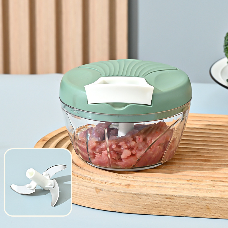 Picador Manual de Ajo con Cuerda de Plástico Multifuncional para Cocina