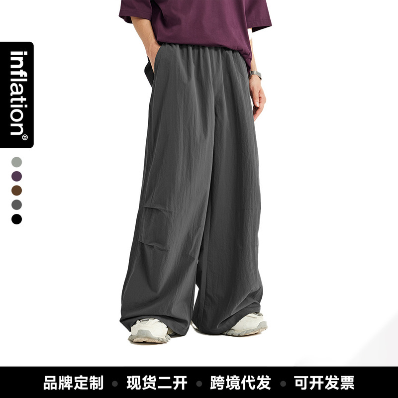 INF Men's Wear | A- Cut Wide Leg Pants 2024 Spring and Summer New Fashion Brand Loose Men's Casual Pants Pants INF Men's Wear | A- Cut Wide Leg Pants 2024 Spring and Summer New Fashion Brand Loose Men's Casual Pants Pants