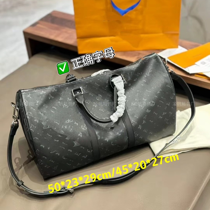 Fashion Genuine Leather Men's Travel Bag Messenger Bag Pillow Casual Bag Boston All-Match Printed Shoulder Handbag