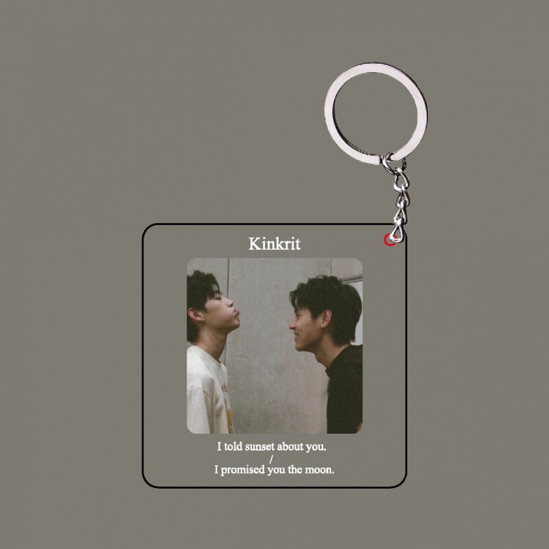 bkpp keychain explains my love with your heart acrylic double-sided transparent Thai drama peripheral schoolbag pendant bkpp keychain explains my love with your heart acrylic double-sided transparent Thai drama peripheral schoolbag pendant