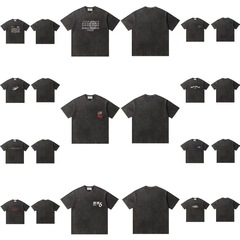 クロスボーダーファッションラグジュアリーマルジェラウォッシュプリントユニセックスルーズカジュアル万能半袖Tシャツドロップシッピング