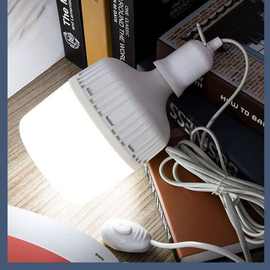 家用LED灯泡简易带线灯头插头开关节能灯悬挂式螺口E27灯座