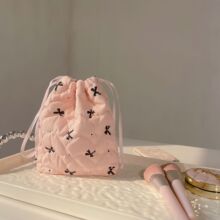 韩系ins可爱绗棉化妆品收纳袋相机ccd拍立得收纳袋柔软防摔小包包