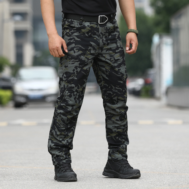 Pantalones tácticos de punto de fábrica, pantalones para hombres, pantalones para fanáticos militares, pantalones de entrenamiento al aire libre, pantalones de senderismo de camuflaje de otoño e invierno, cónsul resistente al desgaste