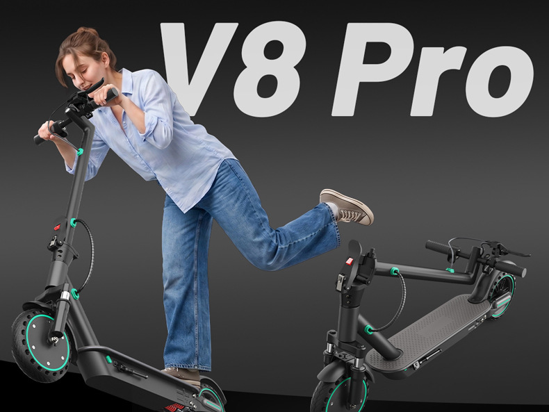 Electric scooter with 35KM long range, available in overseas warehouse, foldable two-wheeled, sourced from Guangdong factory, for export to Europe and America