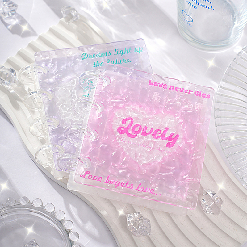 Gradiente de vitalidad, ondulación de agua, libro de tarjetas de cuadrícula de un palacio, color transparente de alto valor, mini botón de hongo fresco de 3 pulgadas