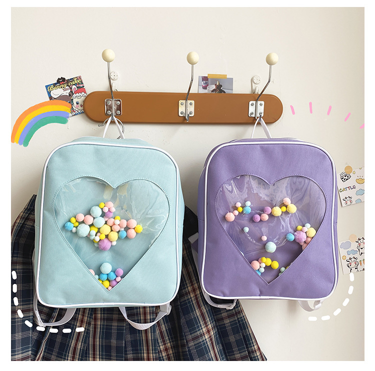 Waterproof 17 Inch Heart Shape School School Backpack display picture 22