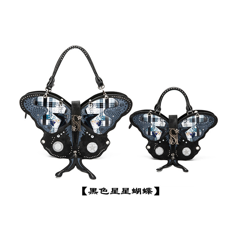 [Procesamiento fijo] Mochila de mariposa punk tridimensional Lolita Lolita portátil Fábrica de procesamiento de Guangzhou