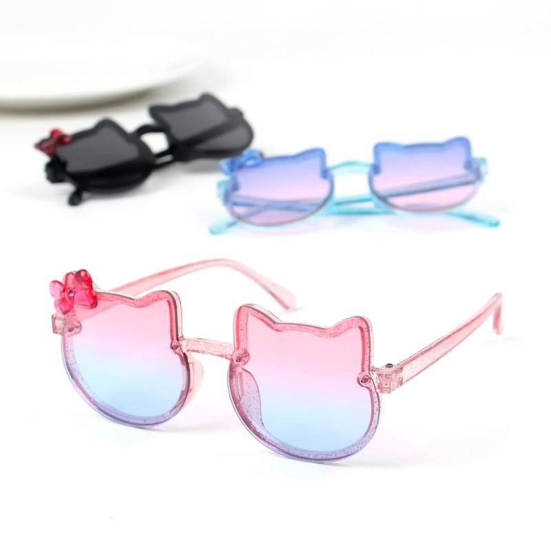 New children's sunglasses Korean bowknot...