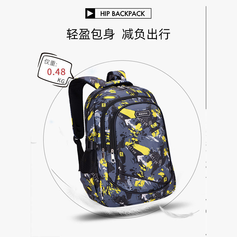 Fábrica al por mayor transfronteriza nueva moda de hombre mochila costura bolsa de viaje mochila deportiva camuflada de gran capacidad