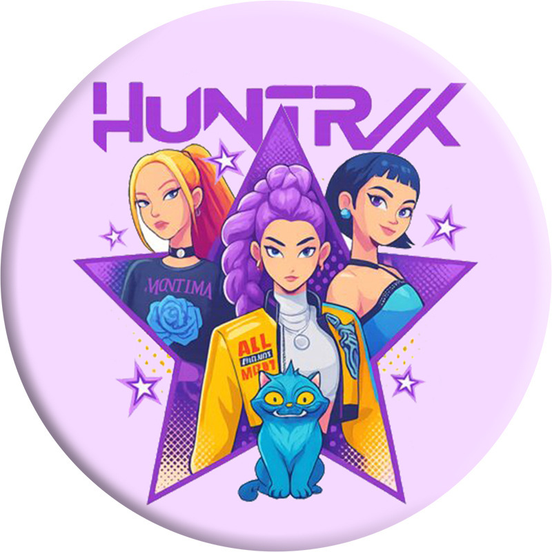 HUNTRIX猎魔女团 卡通马口铁徽章 吧唧 镜子钥匙扣 挂件 周边|undefined