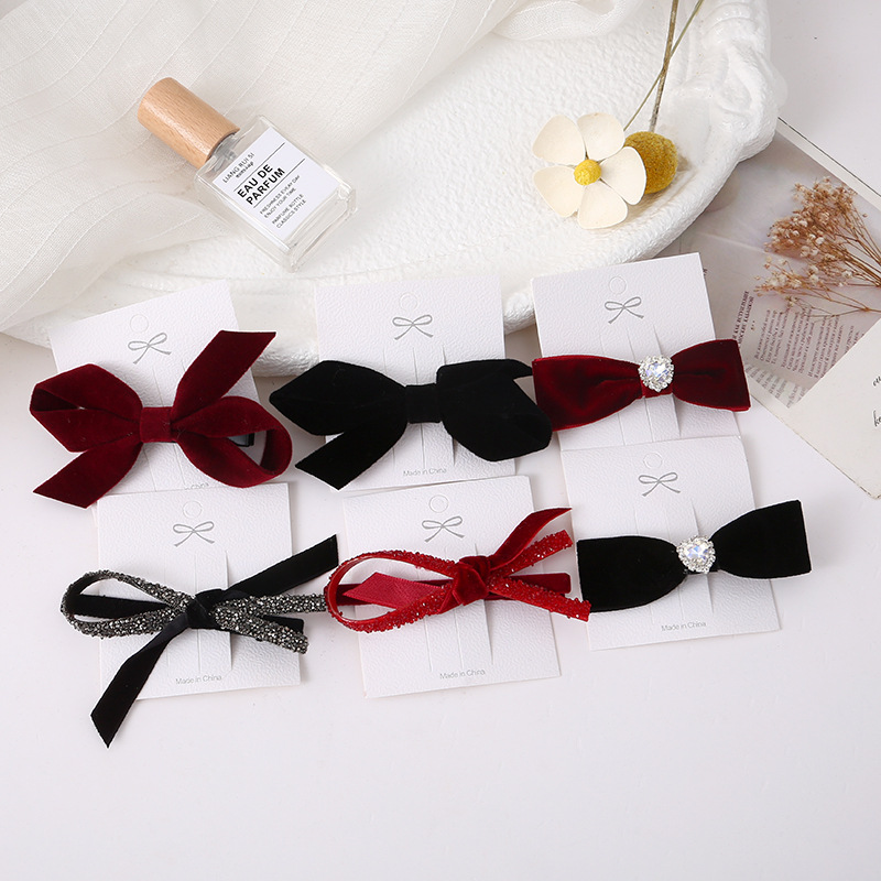 2026 rojo Año Nuevo adornamiento de cabello arco de cabello simple broche lindos clips de frangeo clips laterales