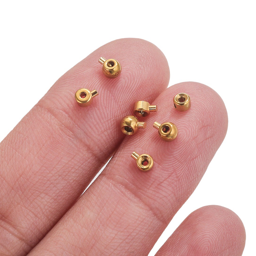 Hebilla de clip de posicionamiento de acero inoxidable, cuentas de posicionamiento de acero de titanio, preservación del color, hechas a mano, diy, elegante, cuentas de posicionamiento, hebilla de alambre para tarjeta, hebilla de acabado