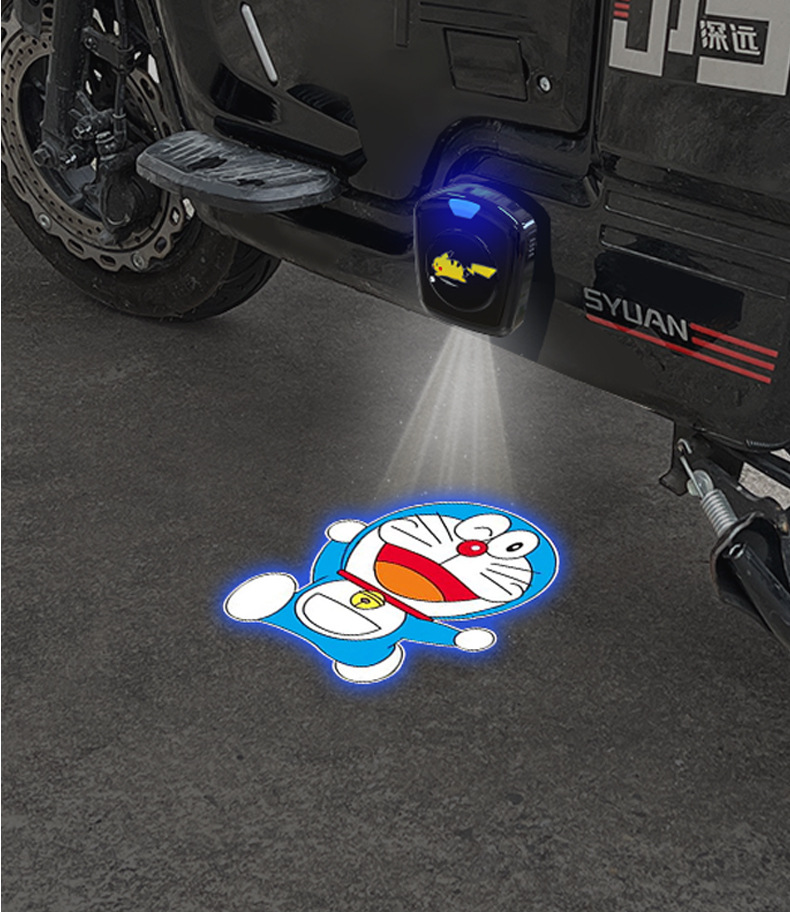 Battery Dynamic Welcome Light Car Electric Car Motorcycle Cartoon Projector Door Lighting Decorative Atmosphere Light