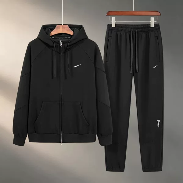 Cross-border hooded European and American sweatshirt set 26SS ZIP UP HOOD co-branded zip-up embroidered hoodie basketball sportswear