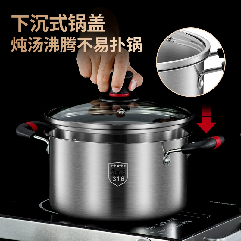 Суповая кастрюля из нержавеющей стали 316, бытовая, сладкий мотор- cooker soup boil porridge pot boys bottle стерилизация газовая плита