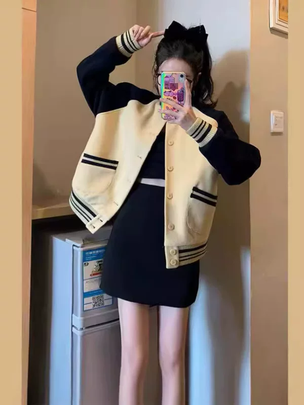 Tide, thin baseball uniform, jacket, sweatshirt, Korean style