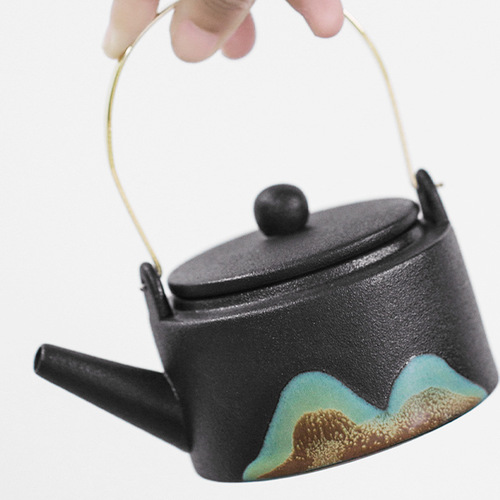 Lift kettle ceramic teapot kung fu warm tea stove single pot tea boiler candle heating base coarse ceramic tea warm tea stove set