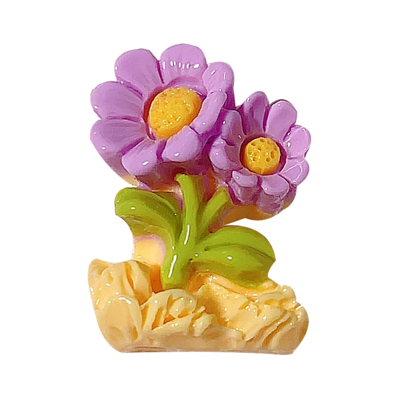 Nueva serie de color macarón roca flor serie diy accesorios de resina pegamento crema caja de teléfono móvil joyería para el cabello colgantes botones de zapatos