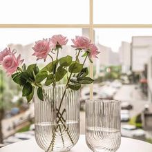 U型玻璃花瓶轻奢简约透明北欧客厅摆件创意鲜花水培养干花插花器