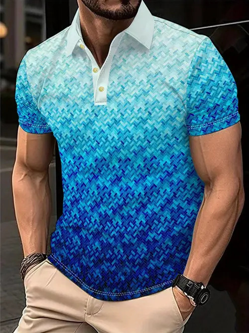 男士翻领纽扣短袖polo衫休闲时尚简约潮流款|undefined