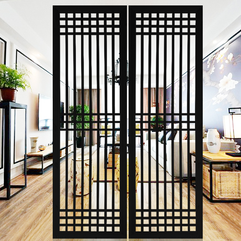 Dongyang New Chinese Style Screen Divider for Living Room, Entryway, Hotel Lobby, Villa Background Wall, Solid Wood Hollow Carved Standing Screen