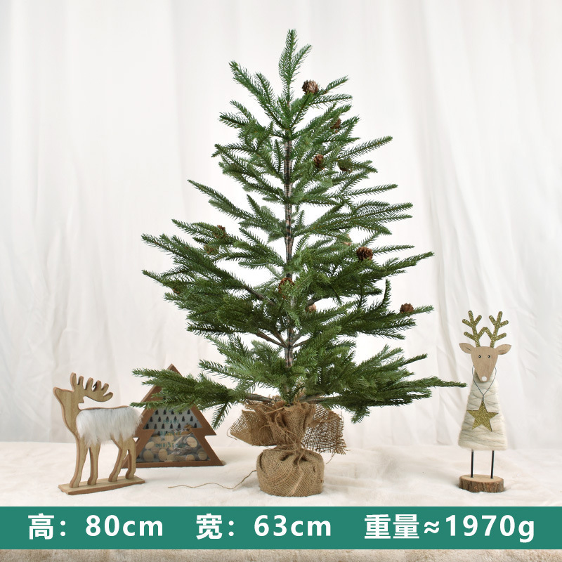 Decoraciones de Navidad simulación mini árbol de Navidad pequeño árbol de pino flocado decoración de escritorio diseño de escena doméstica