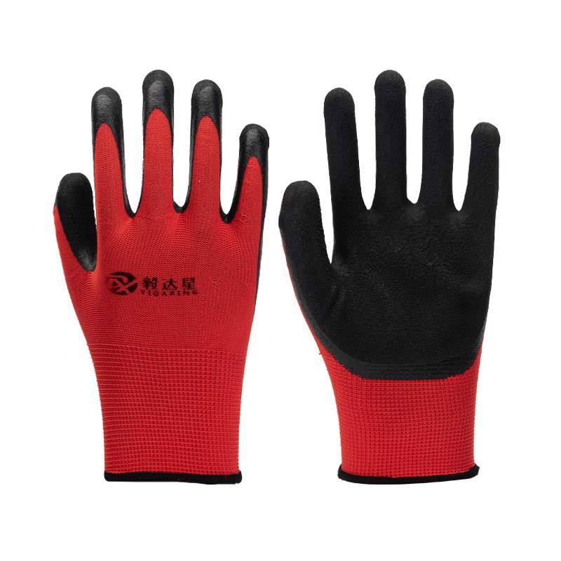 Guantes de protección laboral resistentes al desgaste, espuma de látex, antideslizantes, para sitio de construcción, guantes transpirables, guantes protectores al por mayor