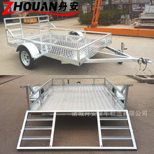 ATV UTV沙滩车平板拖车热镀锌平板工具车拖车工厂定制小型挖掘机