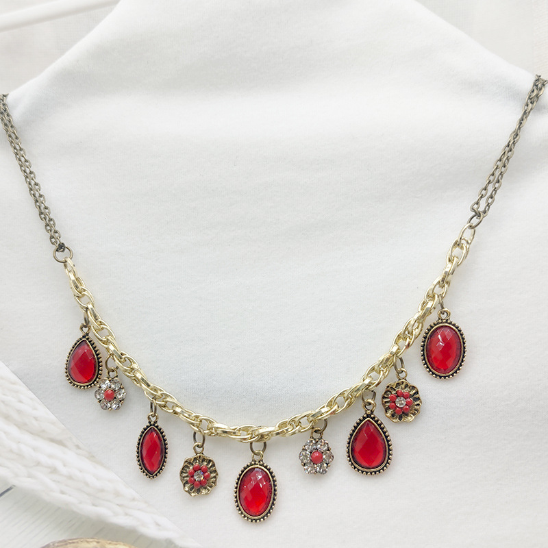 X221 모조 루비 목걸이