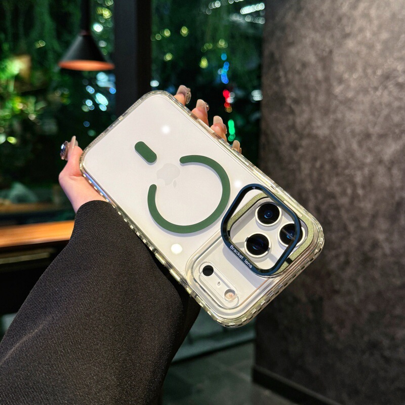 镜头支架适用iPhone17PROMAX手机壳点彩磁吸硬壳苹果17防摔保护套|undefined