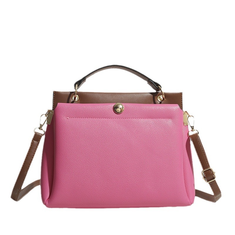 Foreign trade commuter women's bag 2024 spring and summer new contrast color handbag single shoulder crossbody women's bag large capacity women's bag_voghion.com