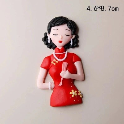 Madre cheongsam de arcilla blanda