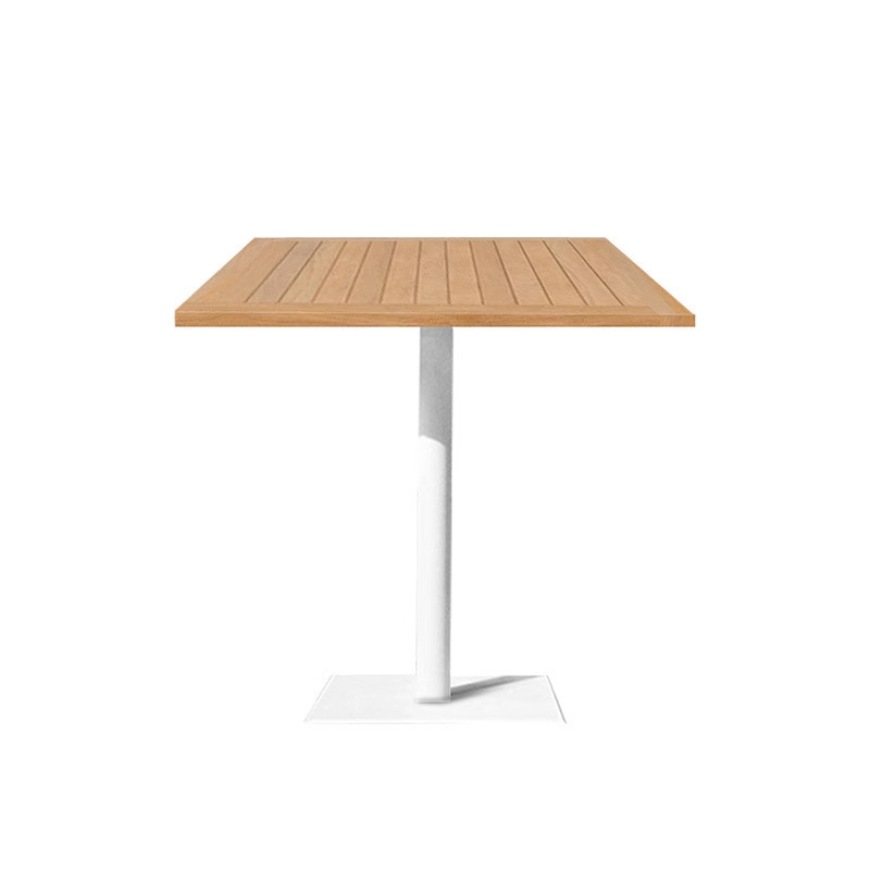 Silla de comedor de ratán al aire libre Mesa de comedor de teca nórdica y silla protector solar anticorrosión Muebles de Villa Silla de ratán al aire libre Balcón Oficina de ventas