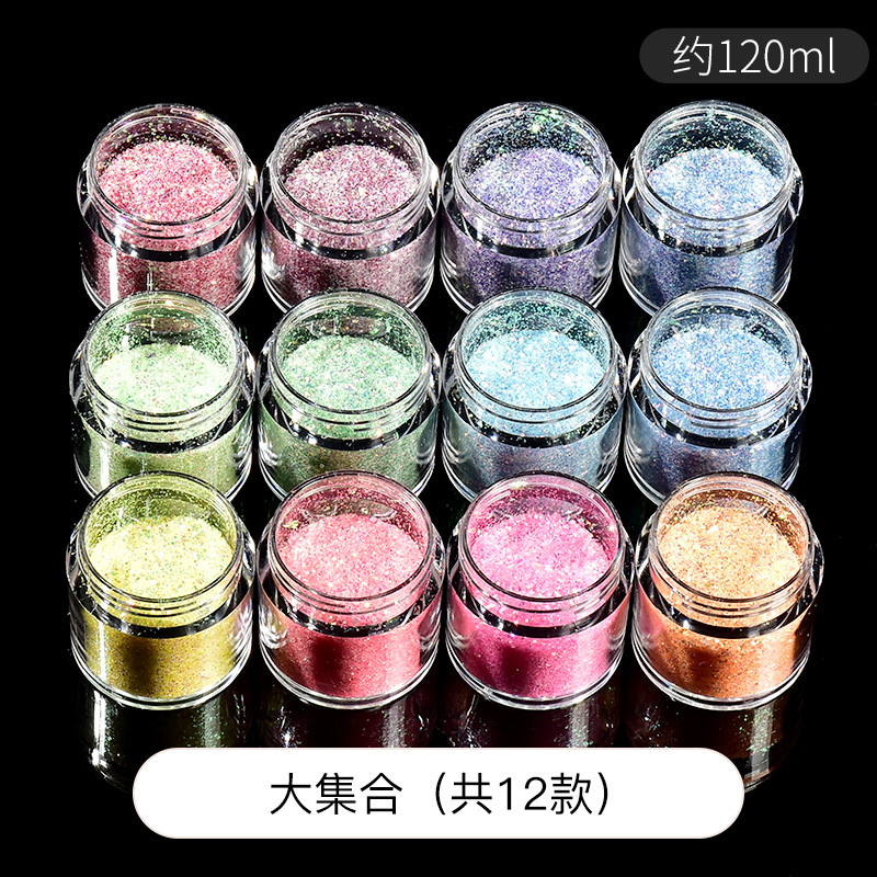 polvo brillante DIY material sequinilla goteo AB molde resina UV aceite Mahjong relleno joyas auriculares ilusión