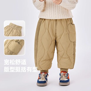 2025 New Kidsren's Winter Waterproof Light Warm down Pants Boys Thick Pants Baby Clothes Baby Girl Warm Pants