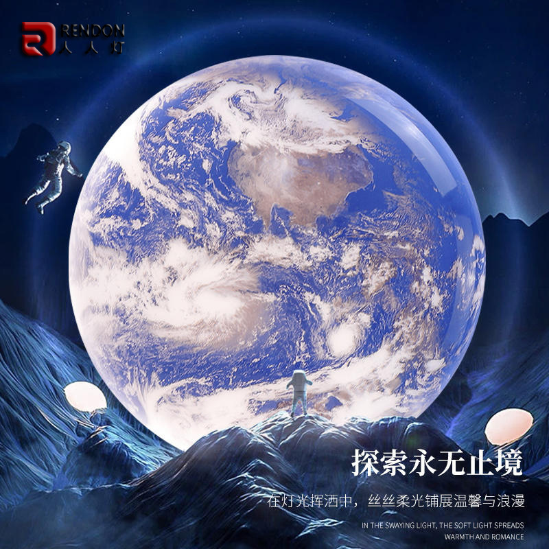 Full Spectrum Earth Bedroom Light Ceiling Light Moon Entrance Corridor Balcony Aisle Creative Children Warm Room Light