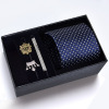 Men's gift box, classic suit, tie, brooch, set, 8cm