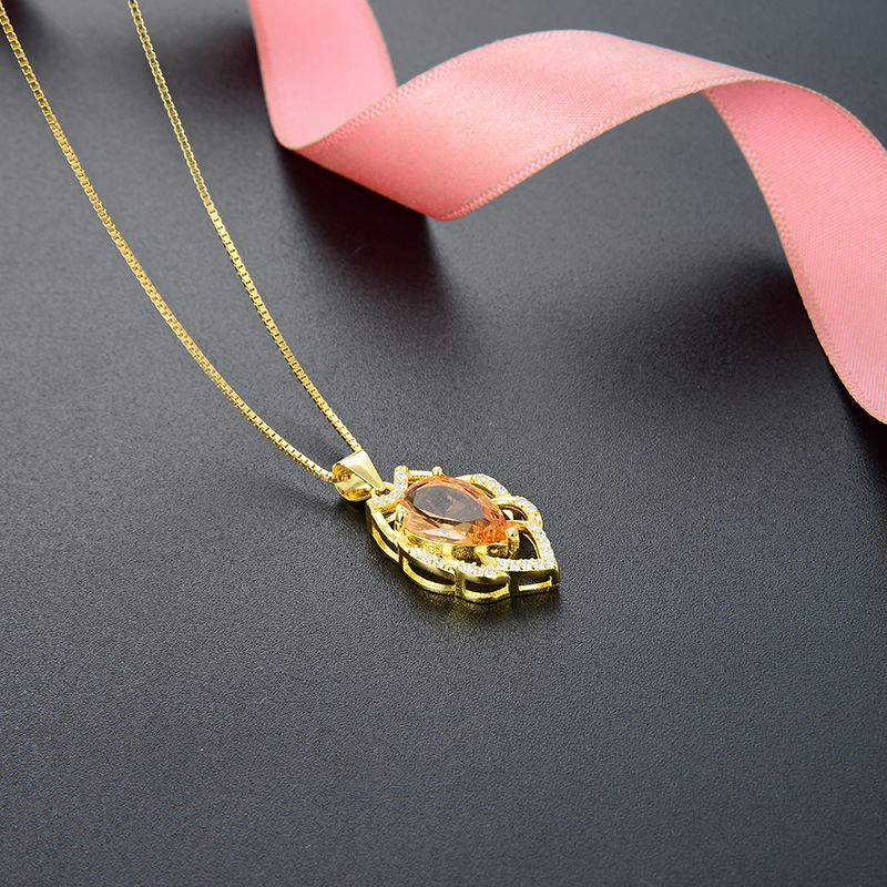 Popular de las mujeres joyería colgante collar japonés y coreano s925 ZIRCON clavícula cadena cristal fresco accesorios al por mayor