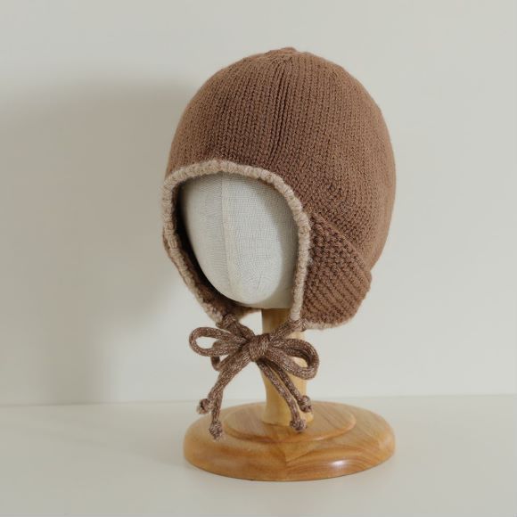 Sombreros para niños coreanos ins otoño e invierno sombreros de lana de punto simples para hombres y mujeres, gorros de protección para los oídos cálidos de estilo occidental para bebés