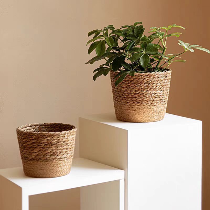 Handwoven Rattan Storage Basket With Lid And Inner Lining_voghion.com